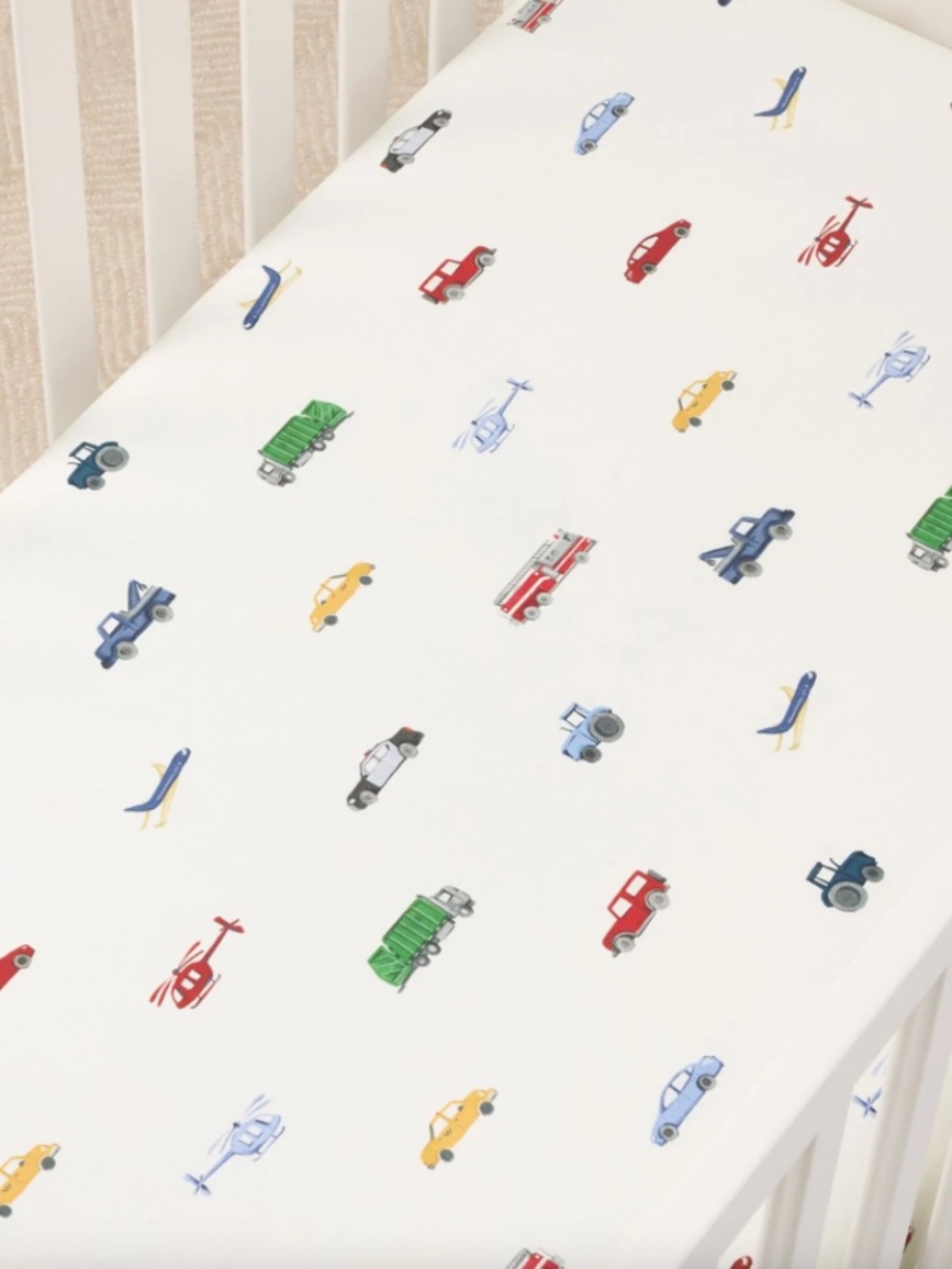 Pottery Barn Baby Trace Transportation Organic Crib Fitted Sheet - Set of 2 NWT